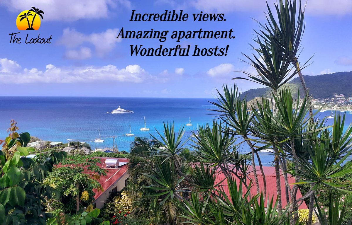 lookoutbequia's tweet photo. Another 5 ⭐️⭐️⭐️⭐️⭐️ Tripadvisor review!!
Our latest guests simply loved "The Lookout" 😎
"Incredible views, amazing apartment, wonderful hosts!
To book your stay, e-mail louise@thelookoutbequia.com
#bequia #fivestarreview #tripadvisor #perfecthost #locationlocationlocation https://t.co/1r5KjjNQIB
