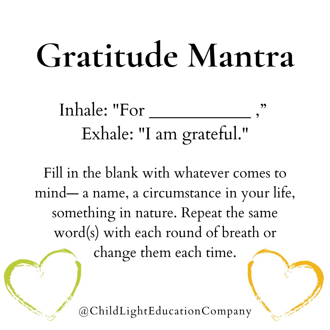 ChildLightEdCo's tweet photo. We hope thisΒ mindful exercise brings comfort to you too.
Β
#gratitude #grateful #thankful #thankyou #mantra #concentration #meditation #helpful #kind #love #covid #mindfulness #yoga #stress #inspire #hope #dailymantra #dailypractice #kindness #mindful #mindfulexercise https://t.co/H34fS4Zi5I