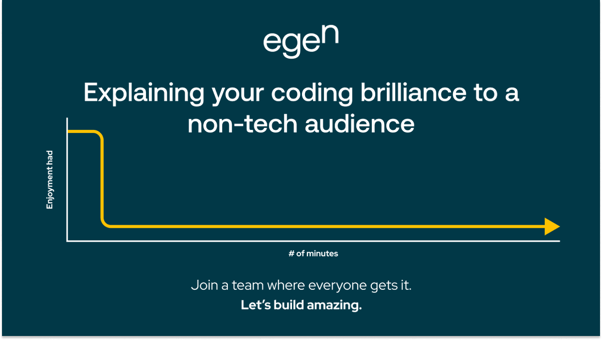 egeninc's tweet photo. At Egen, we eat sleep and play with the latest tech stacks. And we're #hiring.
Join our Team 👉 https://t.co/VyJkzN0njO
#technology #buildamazing #careers https://t.co/xA2o8OT13c
