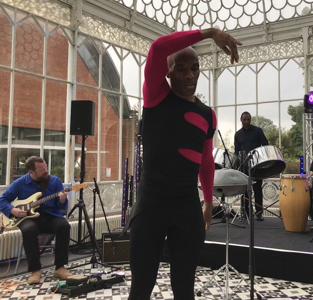 TunedInLDN's tweet photo. What a great #PidginOpera show the @venusbushfires aka Helen Epega and her band, with dancer Francis Angol put on at @HornimanMuseum ten or so days ago. A rewarding #cycleride! https://t.co/A5Goaiu7Vi