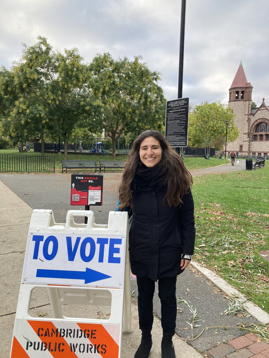 theodoraskeadas's tweet photo. I just voted!! What an exciting moment! I hope to serve the residents of this wonderful city next year, as your City Councillor! 🥳🥳

Early in person voting ends tomorrow, Friday, and then Election Day is this Tuesday! Learn more: 
https://t.co/k4T7U8KPa6

#cambma #mapoli https://t.co/s8B4QwrVeX