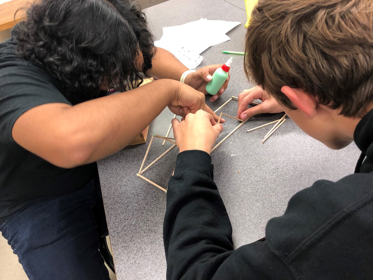 Time to design and build bridges...

It's all about learning the steps in the design process! The build and test of the design are the highlight for the students in this first Principles of Applied Engineering project. #MFISDCTE