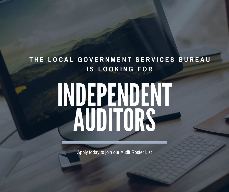 Our Local Government Services Bureau is looking for independent auditors to apply to our Audit Roster list! bit.ly/3GGRaRs