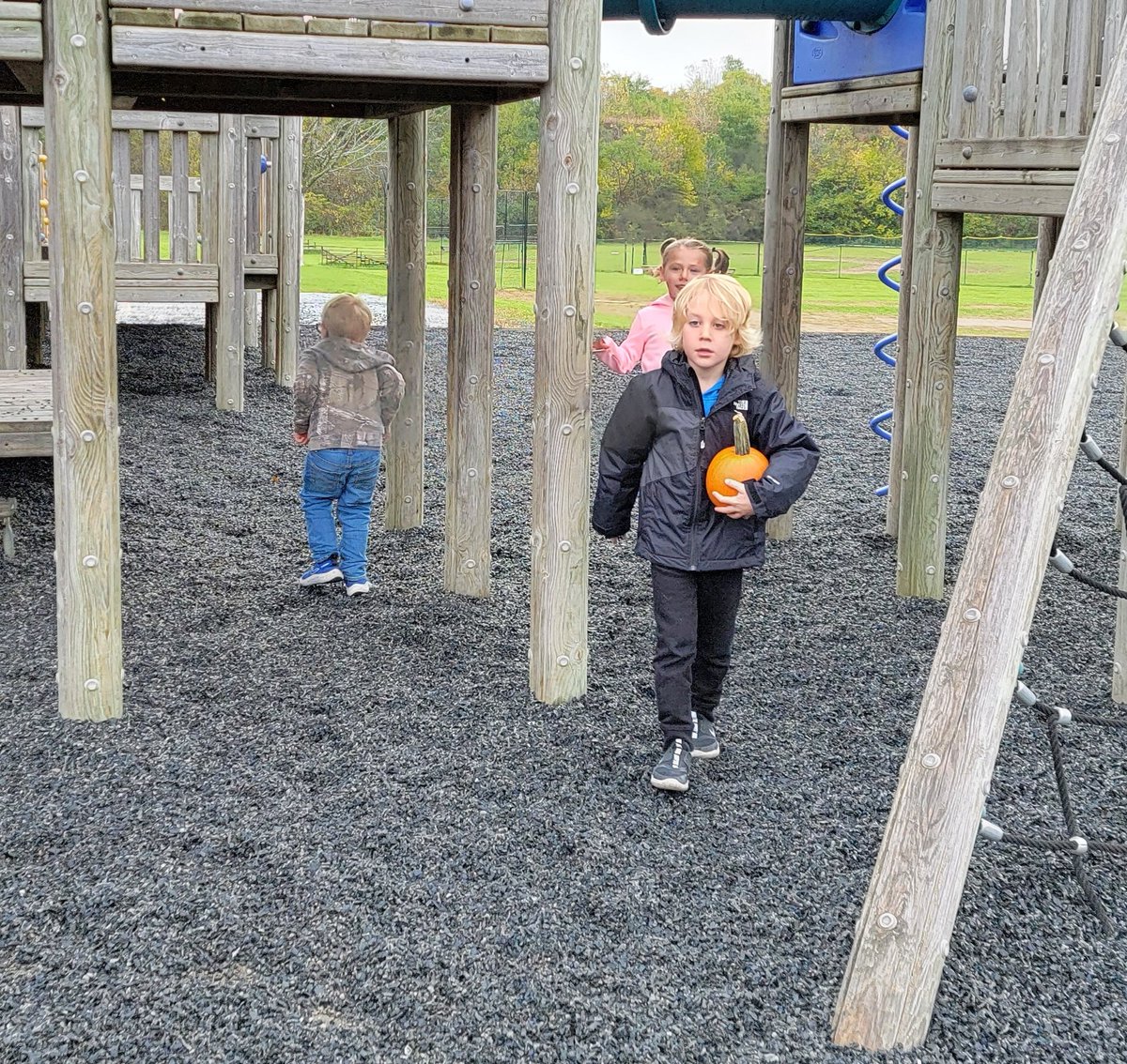 We had a pumpkin hunt on the playground! 🎃 A special thanks to our 2nd grade friends <a href="/2ndNeigebauer/">Kate Neigebauer CES</a> <a href="/2ndErickson/">Mrs Erickson CES</a> for helping hide them! <a href="/EllisPrincipal/">Principal Jen Ellis</a> <a href="/CCSredwolves/">Clinton Community Schools</a>