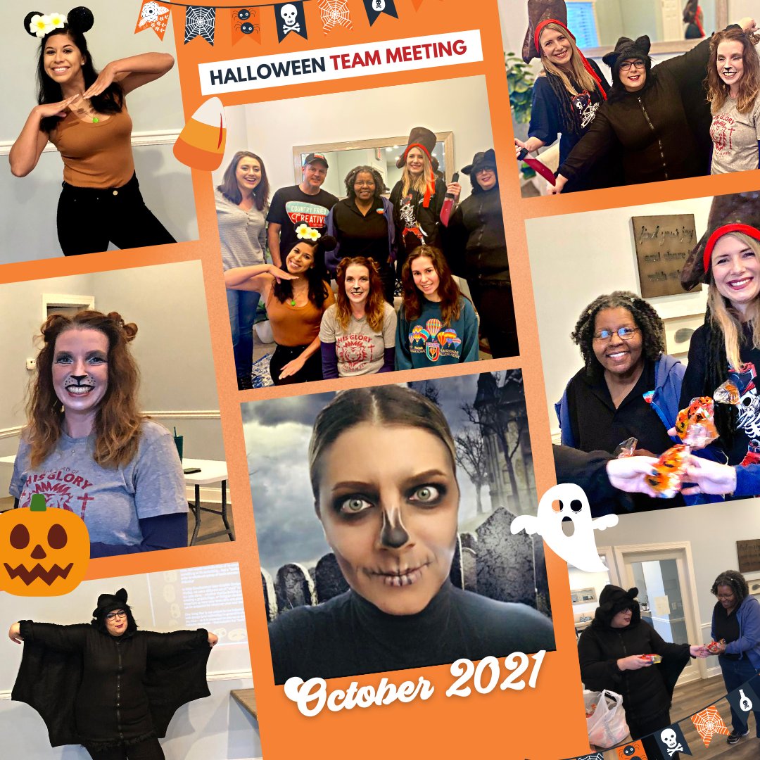 CountryFriedC's tweet photo. We had a spook-tacular time at our Halloween themed company meeting today! 🎃

#CountryFrightCreative https://t.co/WzY9kzH2Z9