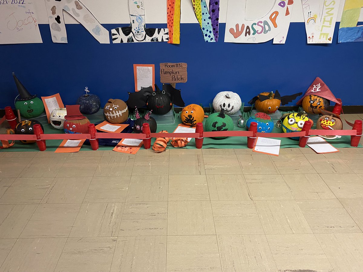Ms. Martinez had her students design fun pumpkins and write about them.