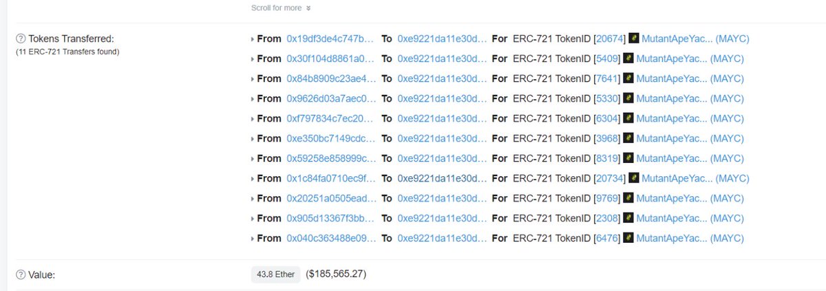 banterlytics's tweet image. .@mutantcats swept Mutant Apes Floor using @genie_xyz 

They got 30 Mutants in 2 transactions.

txn 1 : 19 Mutants for approx 75 ETH.
txn 2: 11 Mutants for approx 44 ETH.