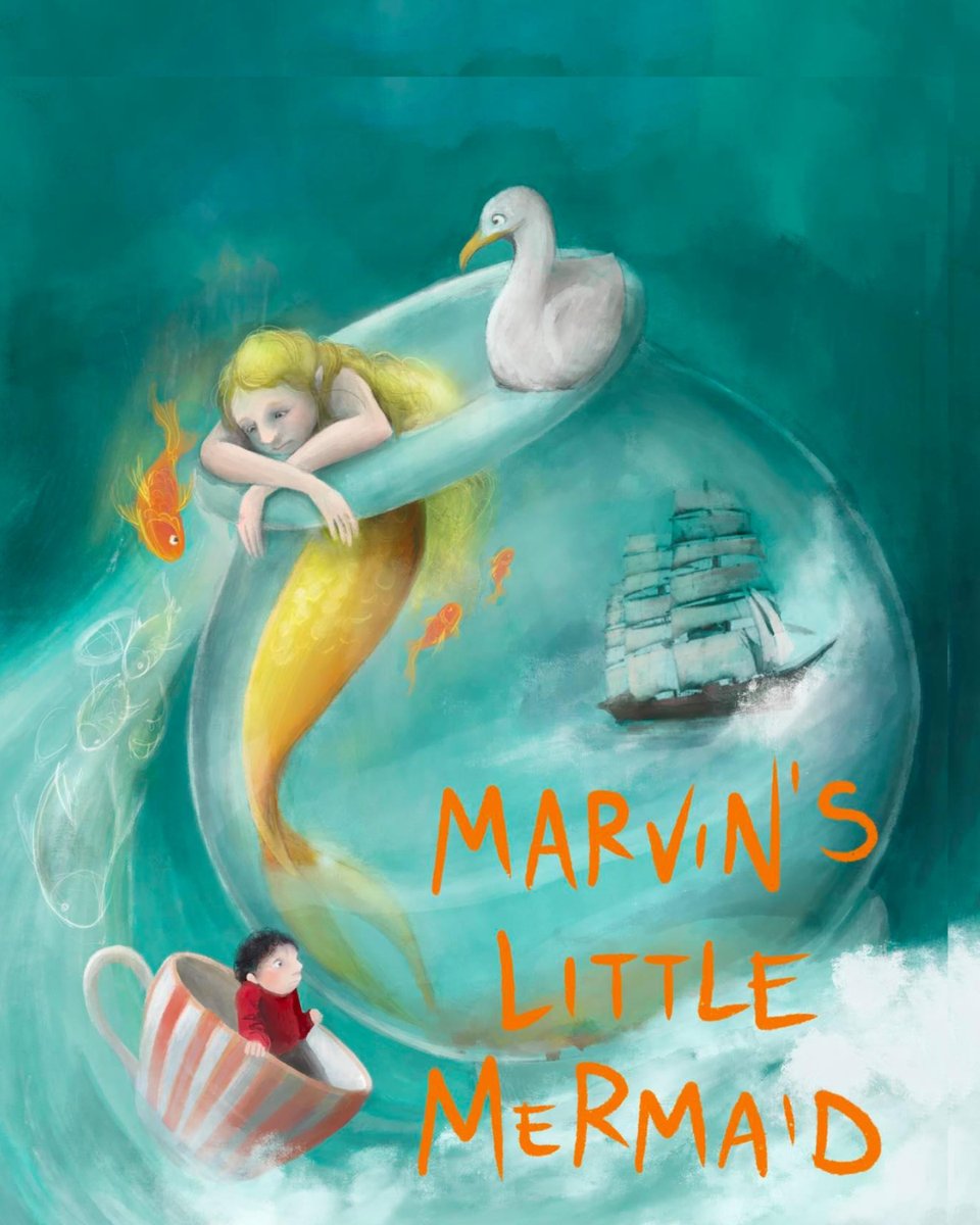 BooksFrog's tweet photo. SPLASH 4 KIDS
A carnival fortune teller
A lonely kid with a desperate wish

Marvin wins the "Goldfish Game" but his prize is no goldfish!

Bubbly Stella's a tiny MERMAID. She's Marvin's wish come true..but he’s going to have to let her go. 
#PBPitch https://t.co/9992xSnt3m