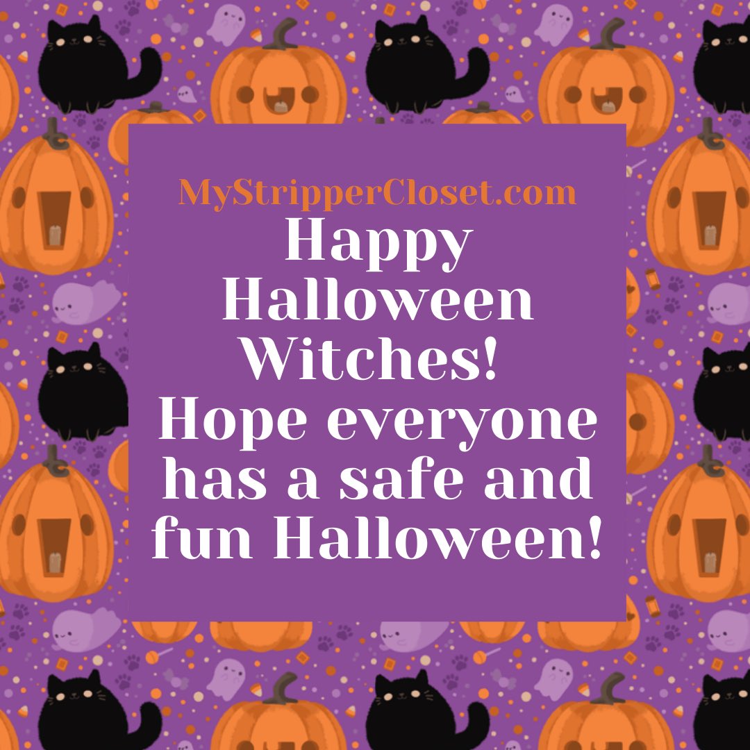 SamStripper's tweet photo. Happy Halloween to everyone from https://t.co/wE1ysy3UpG we wish everyone a safe and fun Halloween this year. We definitely need it #Halloween #costume #pumpkin #BlackCat https://t.co/vsBbkpEHIK