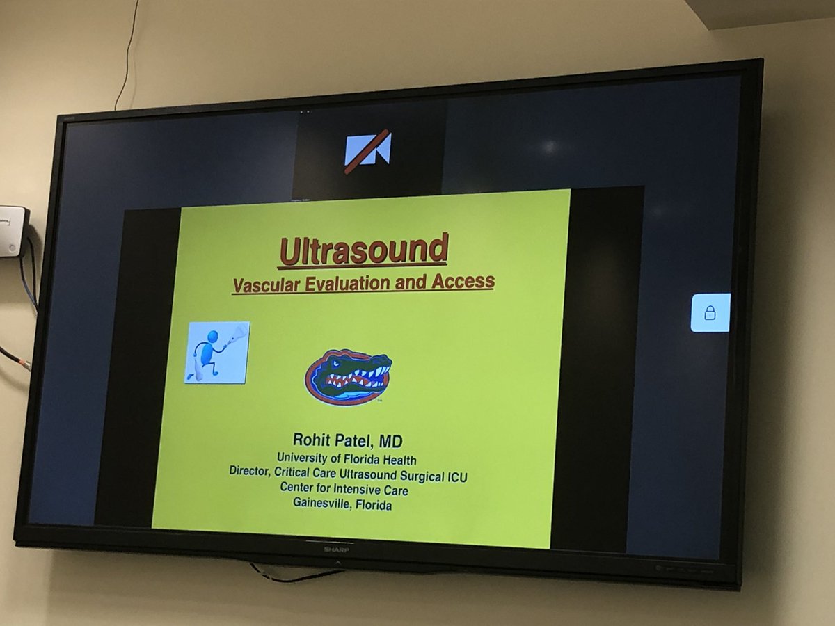 Brushing up on our procedural ultrasound techniques today! Today’s lecture is part of a year long longitudinal lecture series to help us refine our bedside ultrasound skills. What is everyone else learning this week in your #PedsICU ?