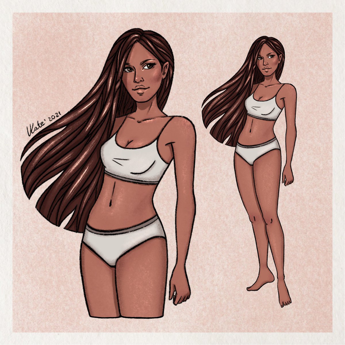lkate_art's tweet photo. This is my original character Rebecca! Played a dress up game on Instagram with her. 
Spring, 2021. 

#originalcharacter #oc #drawing #artwork #digitalart https://t.co/6weEsDfwir