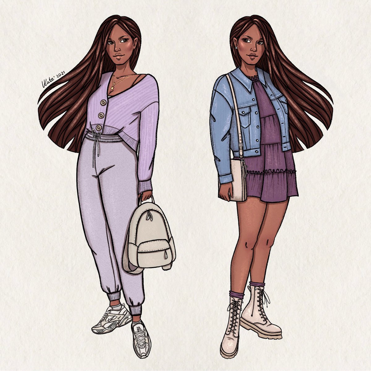 lkate_art's tweet photo. This is my original character Rebecca! Played a dress up game on Instagram with her. 
Spring, 2021. 

#originalcharacter #oc #drawing #artwork #digitalart https://t.co/6weEsDfwir