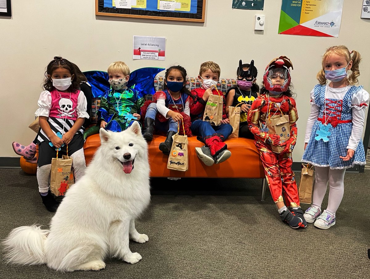 I had some spooky little visitors today! 👻🎃 Thanks for stopping by, Preschool! 🐻💙 <a href="/SharrattNicole/">Nicole Sharratt</a> <a href="/ErinDeLuga/">erin</a> <a href="/LZHSBEARS/">LZHS BEARS</a>