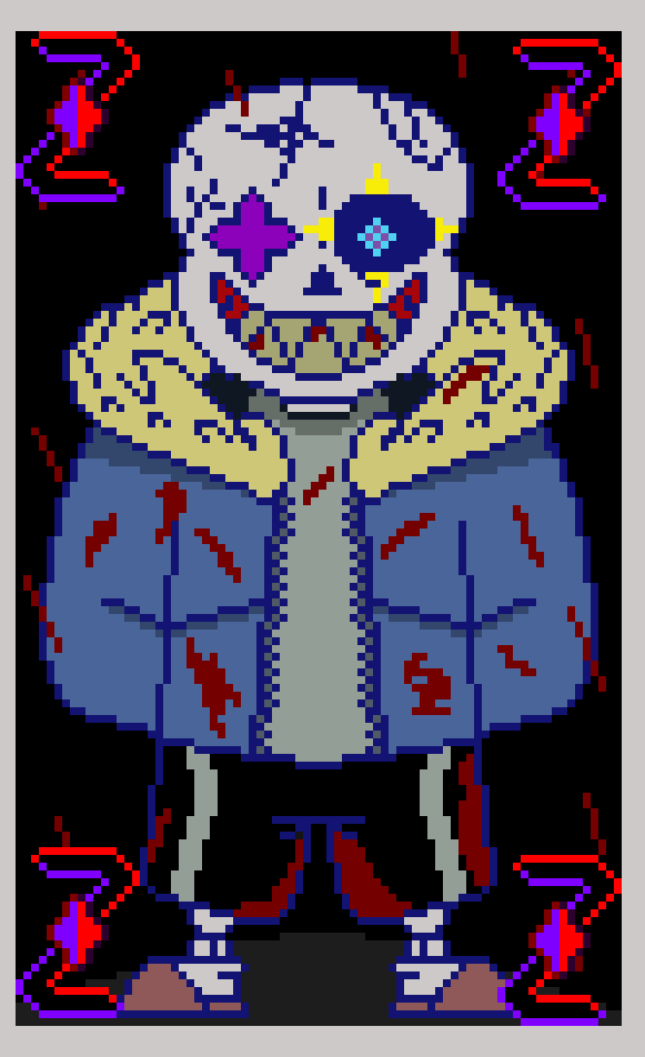 Pixel art sans look up