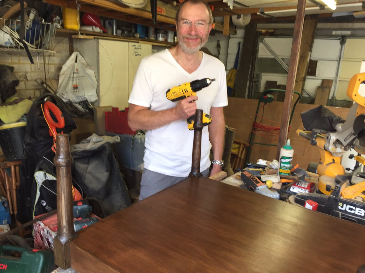stevefl00d's tweet photo. @BrewDog table finished last weekend. Made from Lockdown Survival kit and last year’s advent calendar, with lots of help from my Dad.Just needs a gold Punk IPA can as a centrepiece! @BrewDogJames https://t.co/u5UfvsTVwN