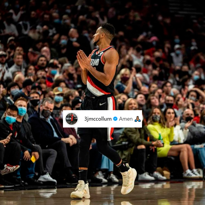 CJ McCollum, Jusuf Nurkic, Anfernee Simons & Nassir Little via Instagram.

#RipCity | @CJMcCollum @bosnianbeast27 @AnferneeSimons @2ez_nassie https://t.co/IxazaOuzz9