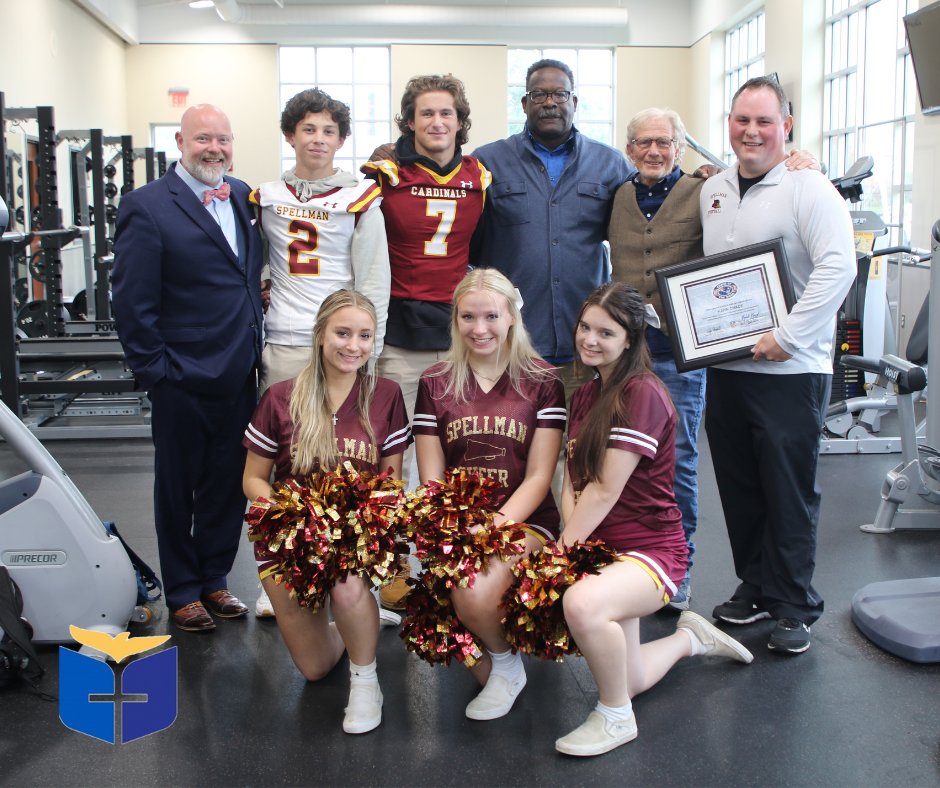 CSOboston's tweet photo. Congratulations to Cardinal Spellman's Kahn Chace who was named New England Patriots High School Coach of the Week!
#patriots #gopatriots #cardinalspellman #highschoolfootball #catholiceducation #bostoncatholicschools #rcab https://t.co/g5CJTKUF40