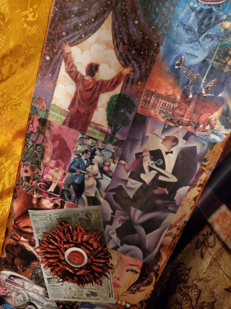 MadDashiell's tweet image. I have been making some collages lately. It helped break up a funky quagmire I was pushing through for a bit there. I hope you all have been keeping yourselves well. 

Top left-The Dragon 
top right- Welcome to Altar 4
Bottom Left- Bourbon Orleans
Final- Unnamed #collage