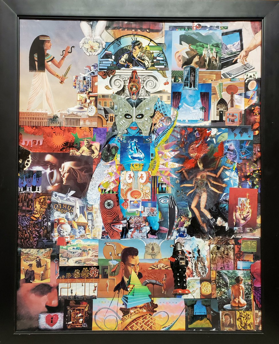 MadDashiell's tweet image. I have been making some collages lately. It helped break up a funky quagmire I was pushing through for a bit there. I hope you all have been keeping yourselves well. 

Top left-The Dragon 
top right- Welcome to Altar 4
Bottom Left- Bourbon Orleans
Final- Unnamed #collage
