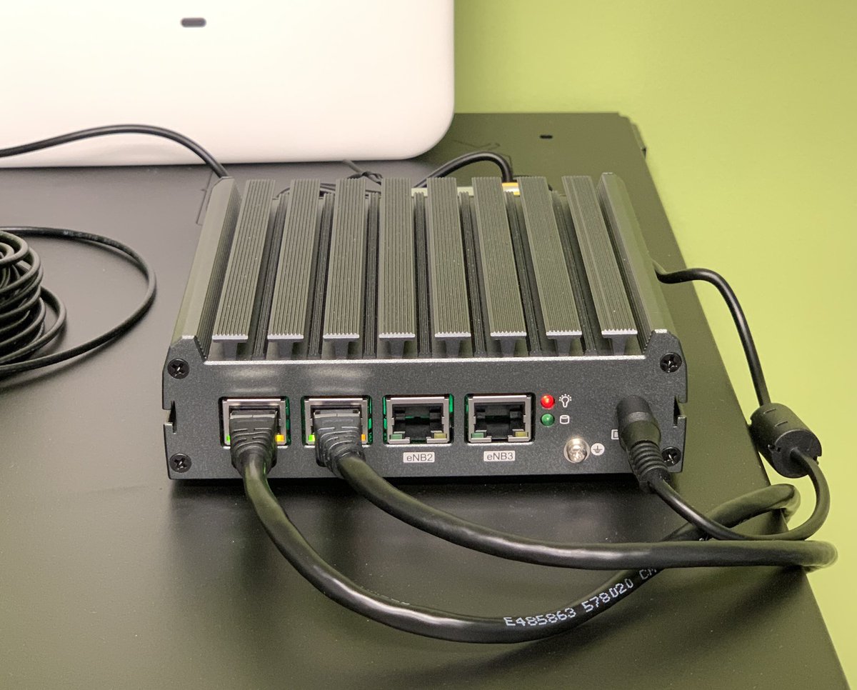 Running two FreedomFi gateways in the office… LoRa/CBRS miner (left), CBRS Private LTE (right)  <a href="/helium/">Helium🎈</a> <a href="/Open5G/">FreedomFi</a>