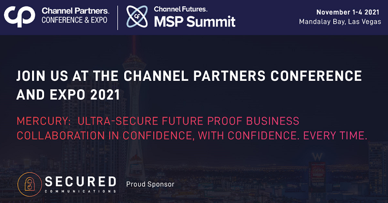 SecuredComm's tweet photo. Join the @SecuredComm team at the @channel_expo. Come see to us preview the new Mercury: The ultra-secure, #futureproof #businesscollaboration platform changing the way the world does business. #CPExpo #Channelpartners #channelpartnerexpo #channelpartnerconference https://t.co/In7Kq8Oe37