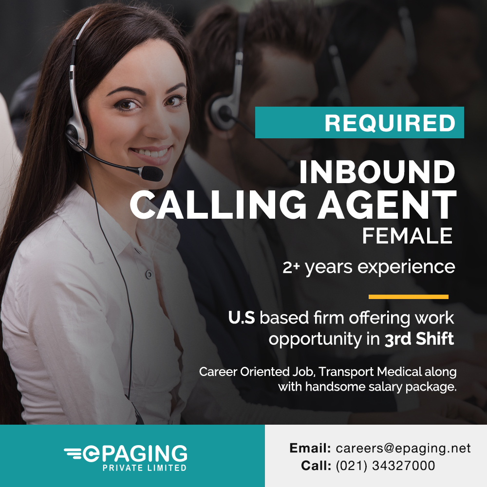 epaging's tweet photo. Inbound Calling Agent | Female
U.S based firm offering work opportunity in 3rd shift.
#inboundcalls #Callagent #opportunity #work #karachijobs #representative #callcentre #offering #work #shiftwork #US https://t.co/3zydlcYjRP