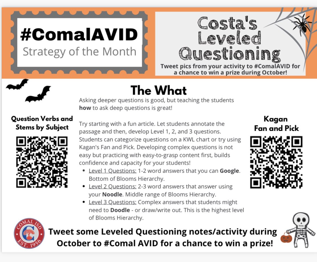 Costa’s Leveled Questioning in 7th grade Social Studies! 

Way to go Coach Perkins!

#comalavid
<a href="/SKinginComal/">Sarah King</a> @ComalSocStudies