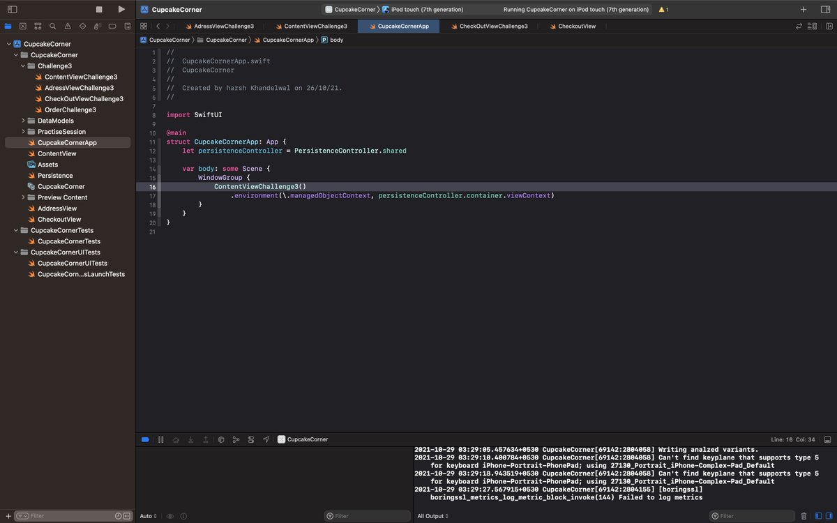 Javac_dev_harsh's tweet image. Day 49 of #Swift/#SwiftUI -: 
-&amp;gt; Completed the challenge of Cupcake Corner also added a additional feature 🤫
-&amp;gt; Completed the revision of Cupcake Corner
-&amp;gt; Will try revision and learning something new
#100daysofcodechallenge #100DaysOfCode
#100DaysOfSwiftUI 😳
Previews-: