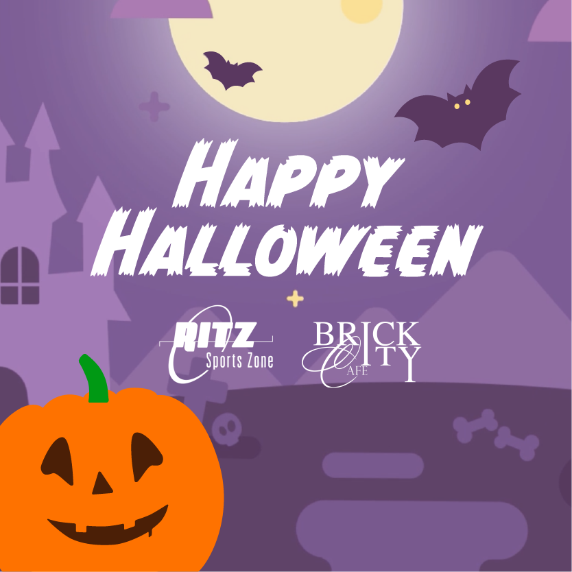 Did someone say FREE?! Come get free apple cider and donut holes in Brick City Cafe and RITz Sports Zone this Friday, Oct. 29! #HappyHalloween!