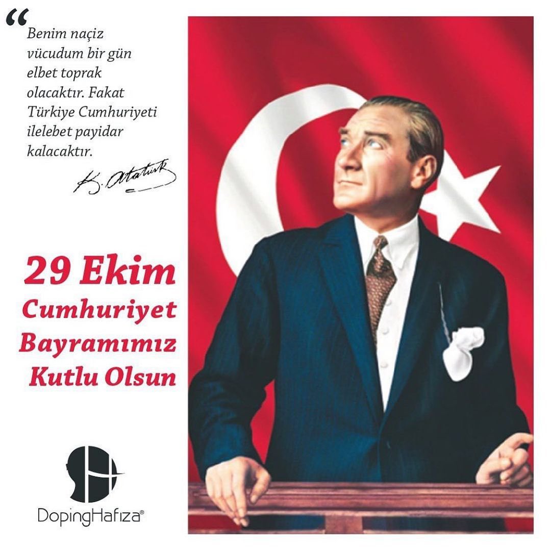29 Ekim Cumhuriyet Bayramımız kutlu olsun! #29ekim