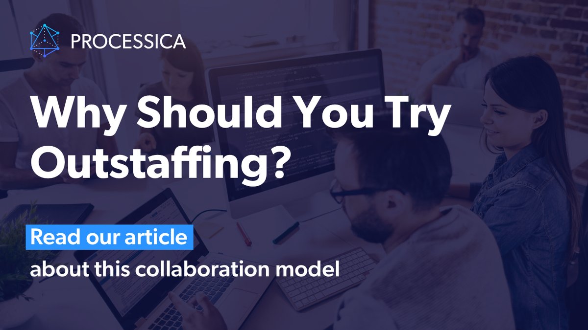 processica's tweet photo. How to expand your in-house team without going broke? Perhaps it's time for #outstaffing! Read our article on why you should try this collaboration model: https://t.co/wYR8DgEYyR
#processica #nocode #businessdevelopment #startups https://t.co/jElVmgmIgO