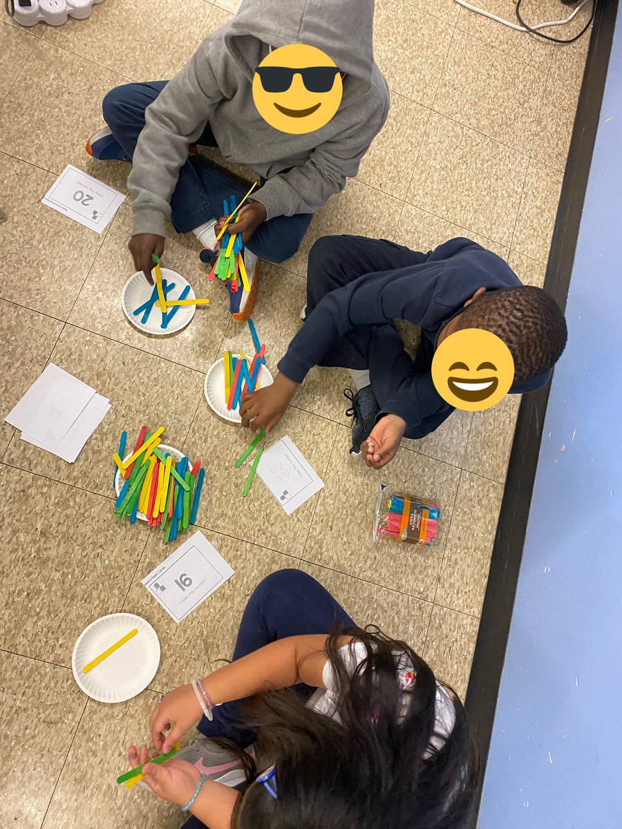 Ms_NatYoung's tweet photo. “How many ways can we represent numbers 1-50?” The grade 1s are easing into counting larger numbers through play, teamwork and creating colourful bracelets! #StDTeam https://t.co/kDMYT8RQhZ