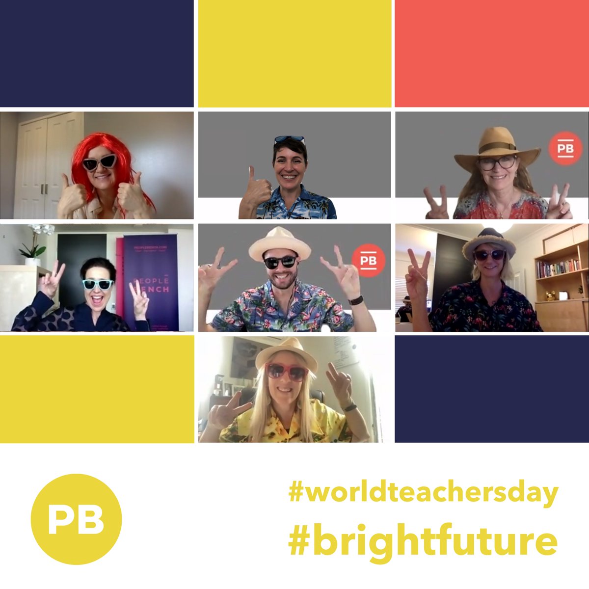 PeopleBench's tweet photo. 😎🍎🍏🤩 We heart teachers. On #WorldTeachersDay , we celebrate the bright future of teaching. Thank you, to educators everywhere, for the investment you make in lives, in communities, for our collective future.

#WorldTeachersDay2021 #BrightFuture @aitsl #WTD2021 https://t.co/GcekdWtlpl