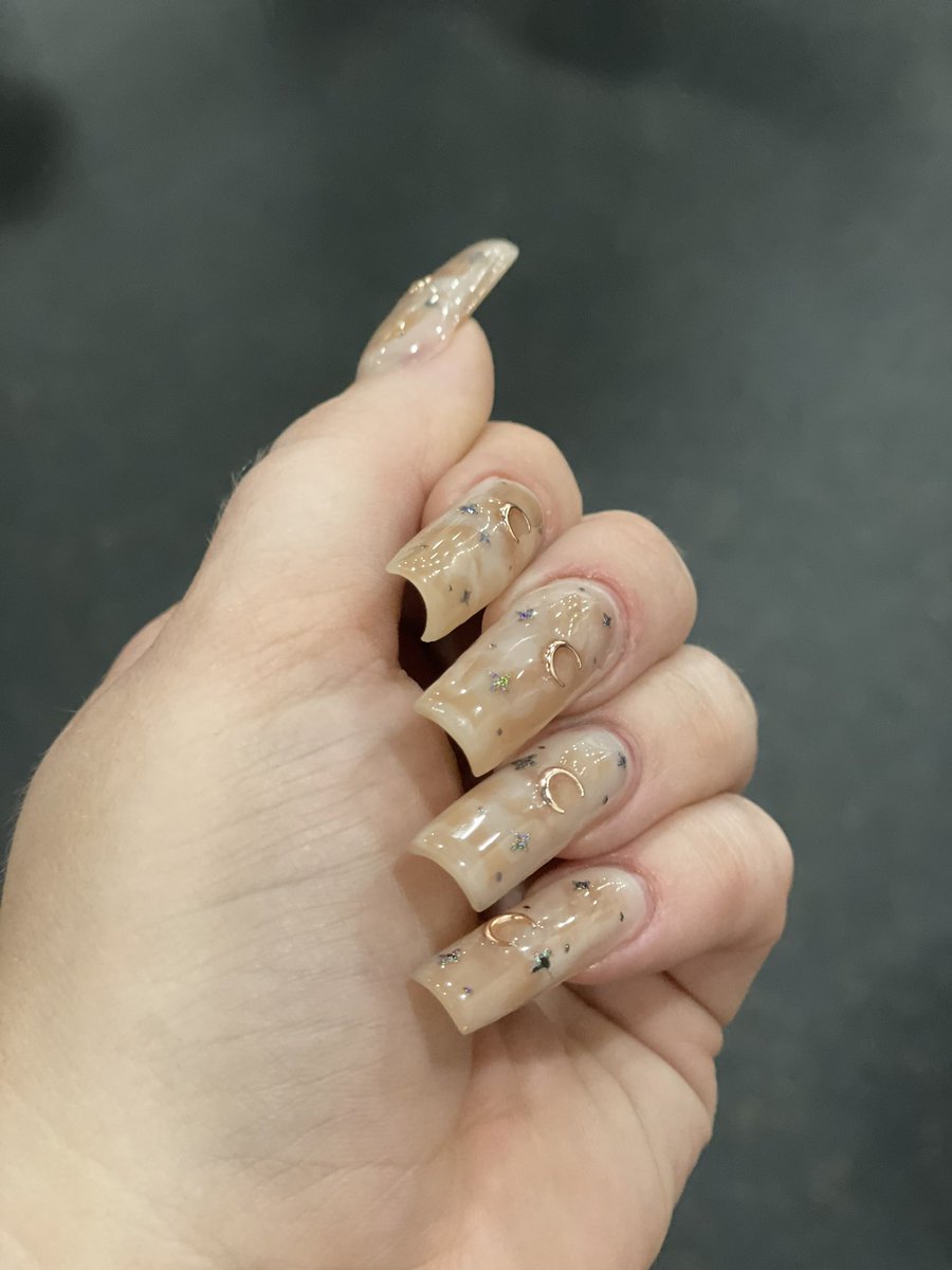NoogaNailz's tweet photo. Carmel sky #nailart #squarenails #chattanooga #tennesseenailtech https://t.co/0HJOP72HSl