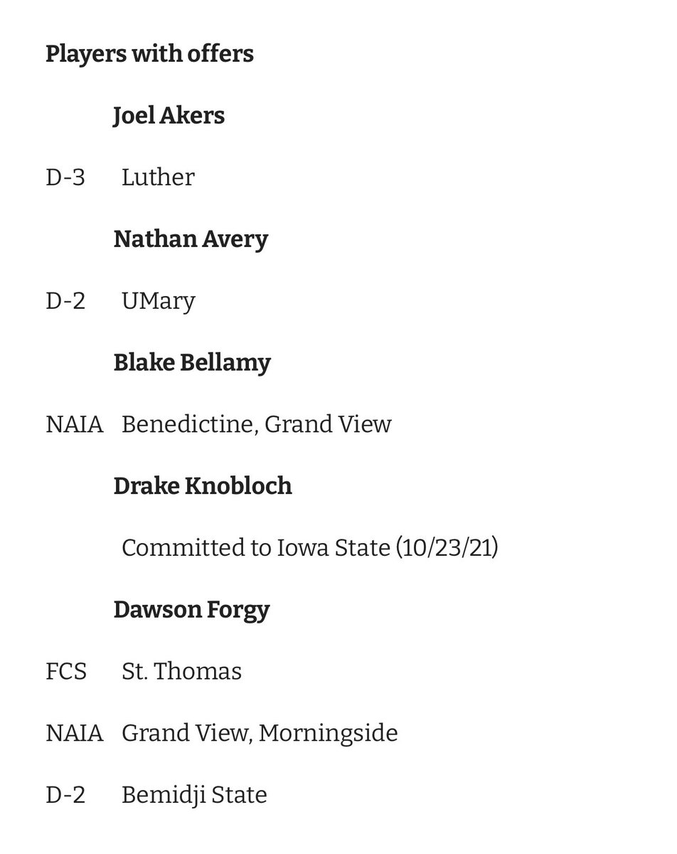 #8 <a href="/WintersetHusky/">Winterset Huskies</a>
Led by one of the state’s most productive rushers in @DawsonForgy02, the Huskies also feature a great defense with <a href="/BlakeBellamy31/">Blake Bellamy</a> &amp; <a href="/NathanAvery84/">Nathan Avery</a> being key defenders on this 7-2 squad.