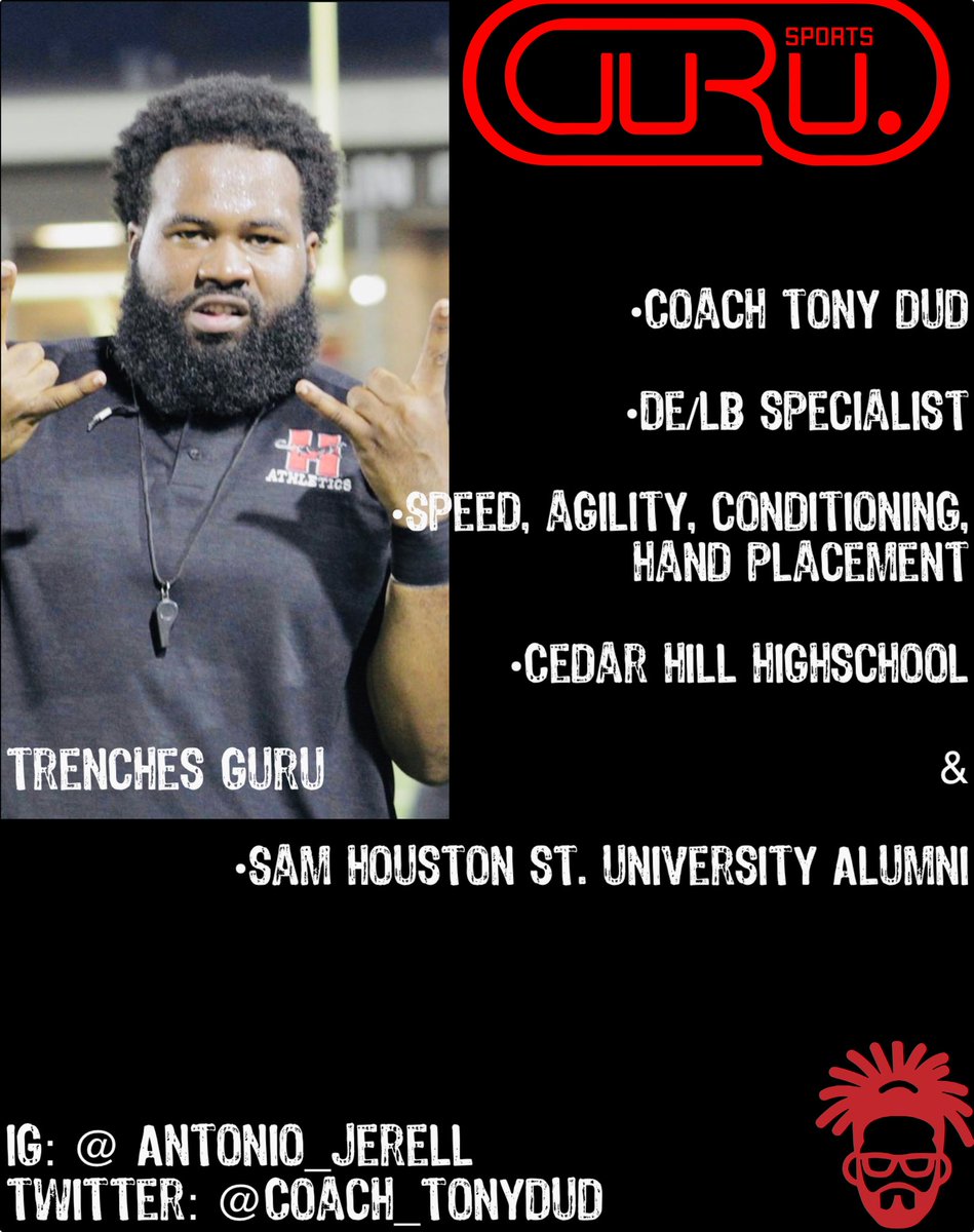 __DaGuru's tweet photo. 📣ANNOUNCEMENT
Guru sports will now offer in the trenches training this OffSzn/inSzn!
@Coach_TonyDud welcome to the brand my guy ! Athletes get connected ! https://t.co/FeB62mjZRG