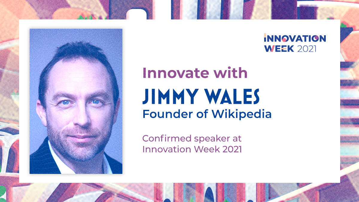 EnapGovBr's tweet photo. CONFIRMED! 
@jimmy_wales, the founder of #Wikipedia will be at Innovation Week 2021!  Come see and hear what this visionary, who created a collaborative, universal, multilingual encyclopedia has to share with you! 
#InnovationWeek #DaretoTransform https://t.co/OGLnRT47SQ