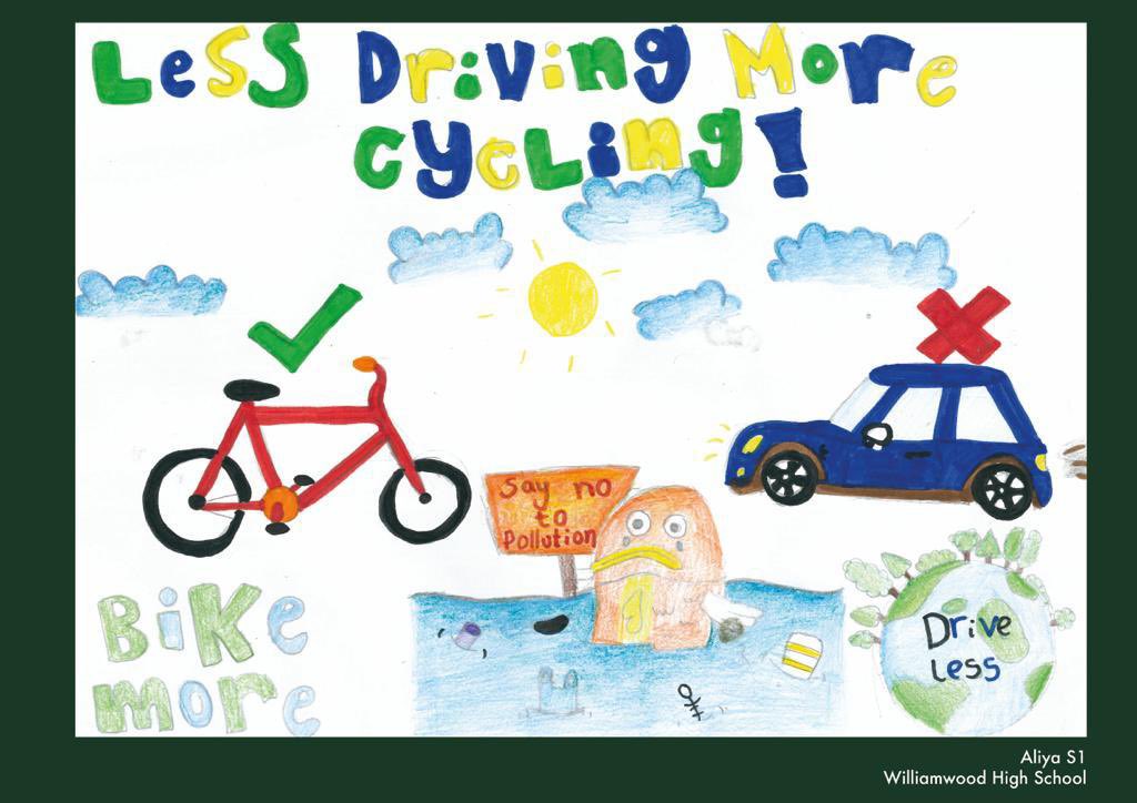 WilliamwoodHS's tweet photo. Huge congrats to Emily, Shayne, Eva, Emily, Hope, Aliya &amp; Amirah from Miss Meechan’s S1 Art Club who created six fabulous posters which will feature in the Eco Group’s community litter campaign with @iloveclarkston and @erbids. Look out for these in local shops during COP26. https://t.co/U2togsdojN