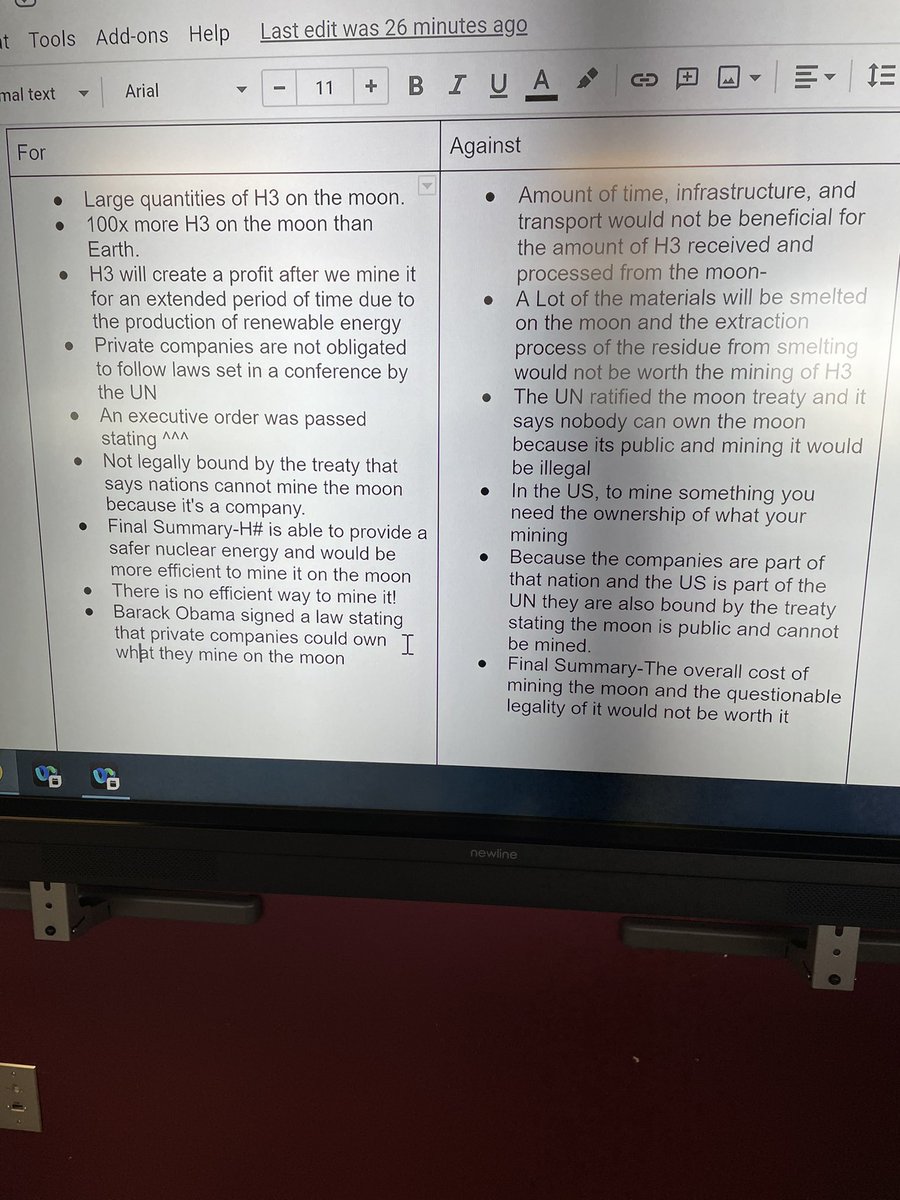 CHHS_Hannah's tweet photo. It was a long but exciting day. Astronomy discussed wether or not we should mine the moon via a Socratic Seminar. Physics did their second ADI making rubber band powered to study the work-energy theorem. See the thread below to watch a view. https://t.co/XXQhAUCq3z