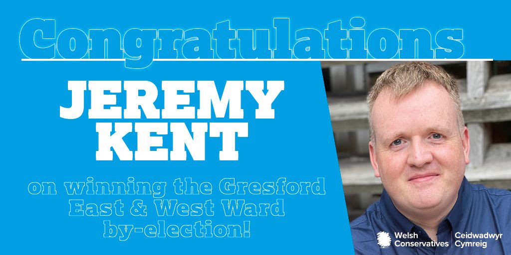 WelshConserv's tweet photo. .@JeremyWrexham 👏👏Llongyfarchiadau! #Gresford #byelection @Conservatives @ConservativeWxm https://t.co/sCvueiLNp9