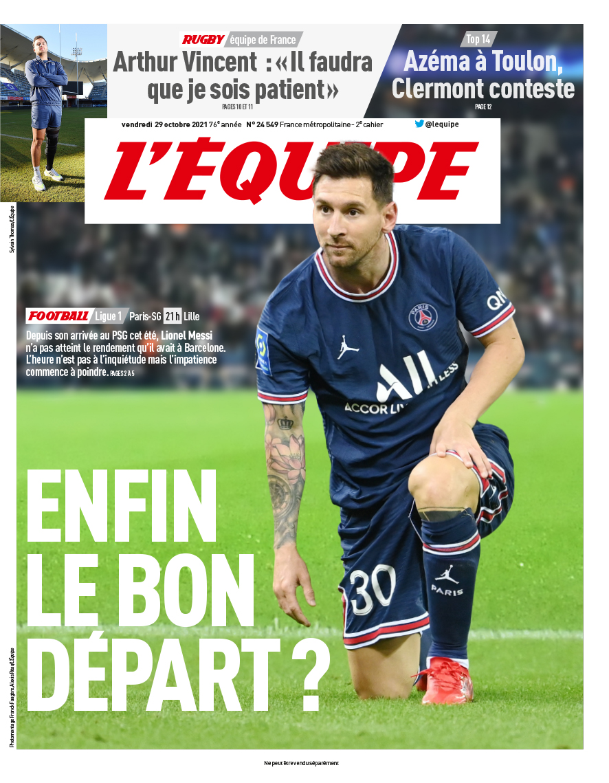 L'ÉQUIPE on Twitter: "Voici la une du journal L'Équipe du vendredi 29 octobre 2021, qui sera accompagné de 24 pages consacrées à l'histoire des Jeux de Paris 1924 jusqu'à ceux de 2024 >