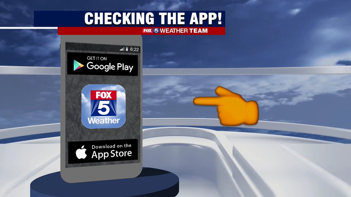 suepalkafox5dc's tweet photo. Good time to remind you (if you haven't already) to download our free #Fox5WeatherApp ahead of a high impact weather day tomorrow! Alerts, live radar, &amp; much more at your fingertips! https://t.co/VFojph3gke