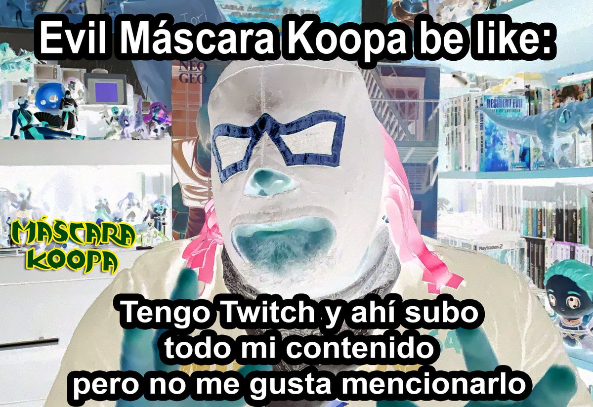 Mascara_Koopa's tweet photo. Evil Máscara Koopa 😈😈😈
#MascaraKoopa #LaEsquinaRudaGamer #evilmeme #Memes #YouTube https://t.co/Efv2cG0GwI