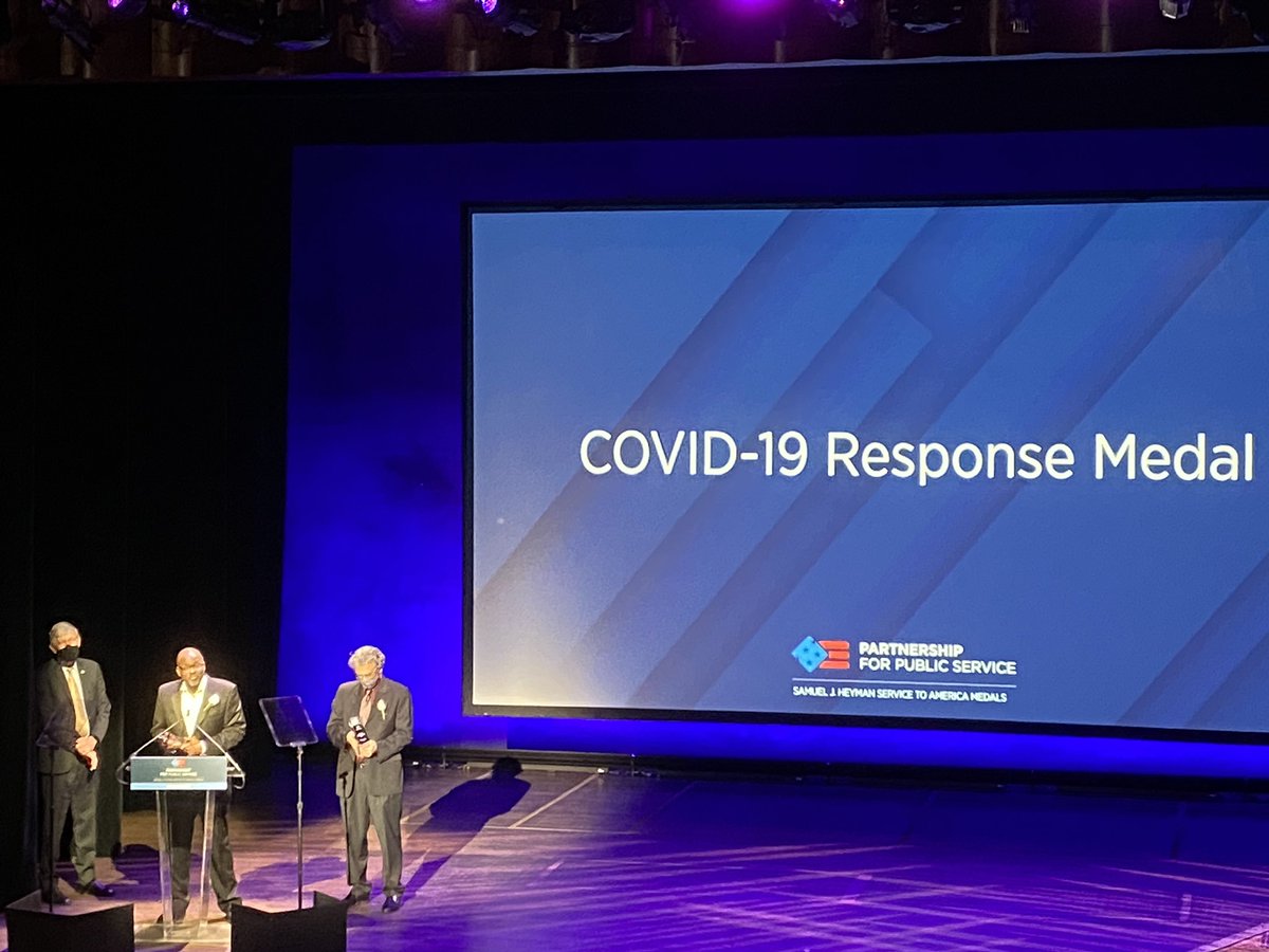 Congrats to Dr Perez-Stable and Dr Gibbons  - winners of the COVID Response Medal for Increasing underrepresented groups in COVID vaccine trials. #Sammies2021 #DEIA