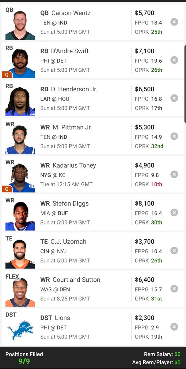 Thoughts on this dfs lineup? Still pretty new to dfs so all help is welcome #DraftKings