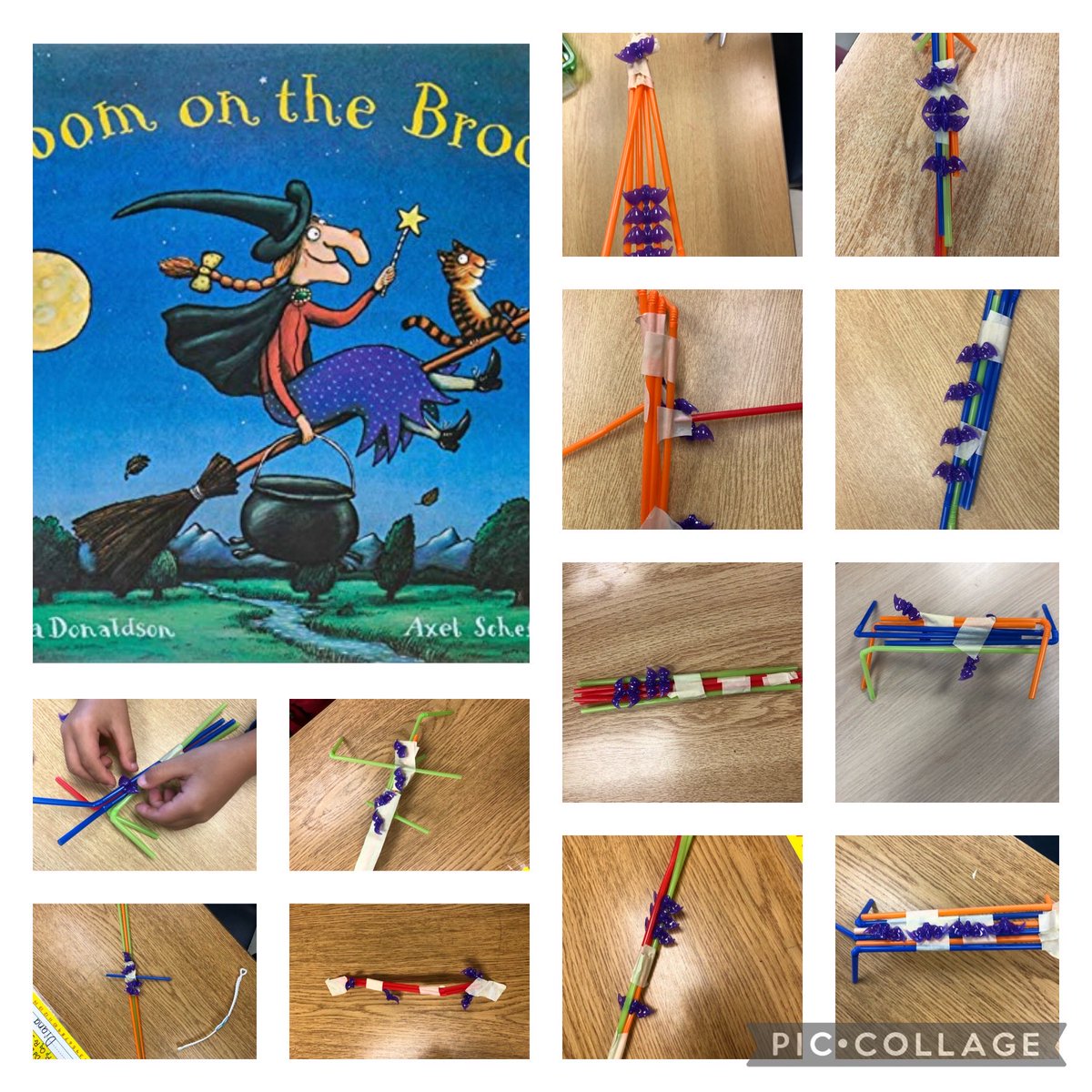 WoolfsonRhonda's tweet photo. Today’s STEAM challenge was based on the book “Room on the Broom.” Each student used straws and tape to create a broom that would hold 4 Halloween bats.
⁦@WoolfsonRhonda⁩ ⁦@Bakersfield_PS⁩ https://t.co/Pap0x8h2Mv
