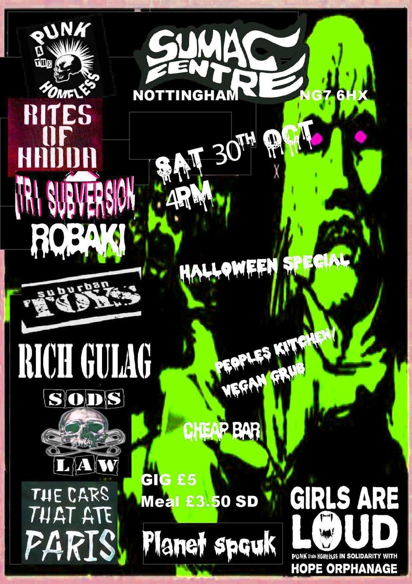 Coming up Saturday 30th October, P4TH brings you a Halloween special at The Sumac win Nottingham. We have a slightly earlier kick off time of 4pm.