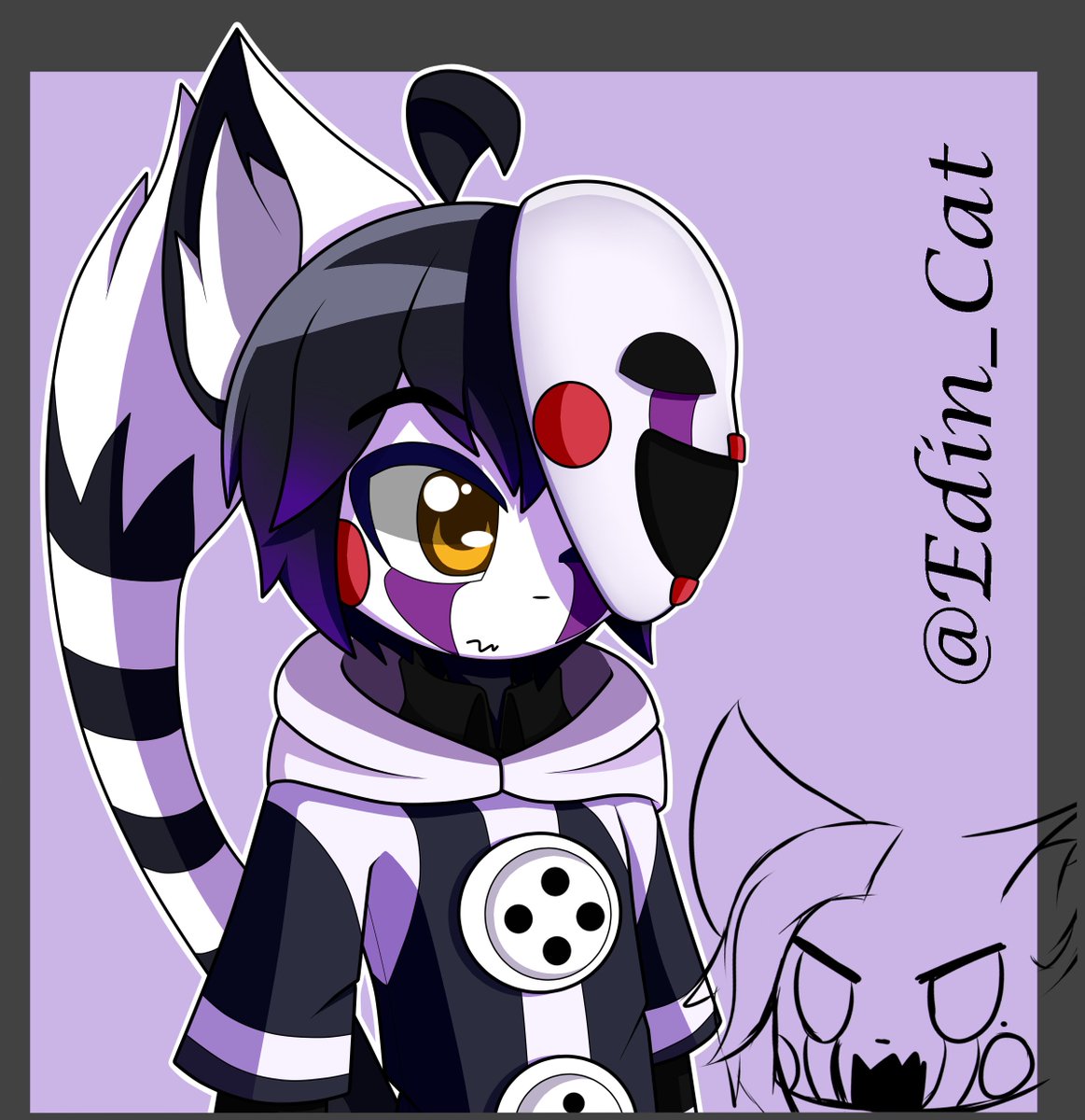 It has been a long time since i drew puppet with human eyes.
#Puppet #Marionette #FNAF  #FiveNightsAtFreddys #furry #Cat #猫 #ケダモノ #ArtistOnTwitter #PaintedFaces #傀儡 #Anime #artist #digitalart