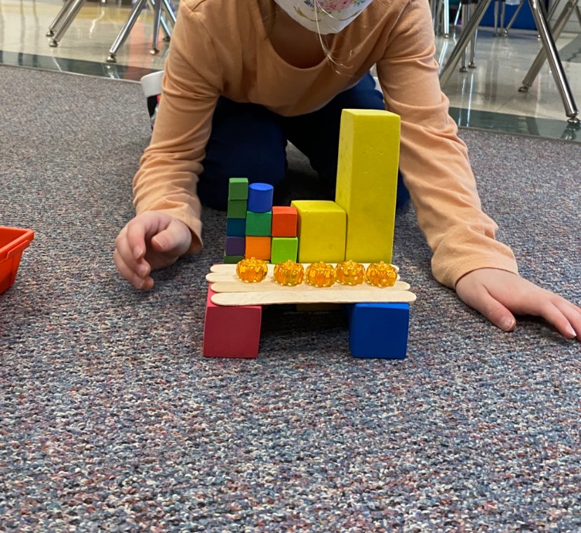 K_Grant18's tweet photo. #5littlepumpkins 
We had so much fun learning this poem these last two weeks! Today we became construction workers and made our own gates for 5 little pumpkins to sit on! 👏 #handsonlearning #kindergarten #minipumpkins #mrsgrantsclass @WoodlawnHSD @HSDlearns https://t.co/46ja5AN8sX