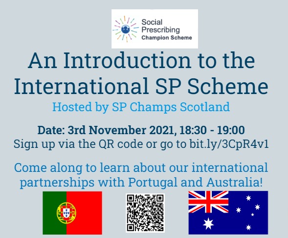 📢 SP Webinar: Introduction to the International SP Scheme 📢

Wed, 3rd Nov 2021, 18:30-19:00

Aimed at #MedStudentTwitter interested in #SocialPrescribing 💖

Sign up form: bit.ly/3CpR4v1
Event: bit.ly/2ZxsNF9

Please share! 🍀